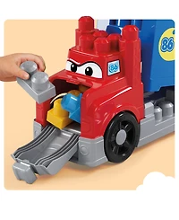 Mega Bloks First Builders Build and Race Rig Toy Blocks, 19 Pieces