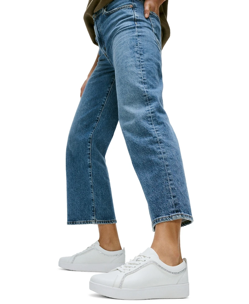 FitFlop Women's Rally Crystal-Trim Leather Sneakers