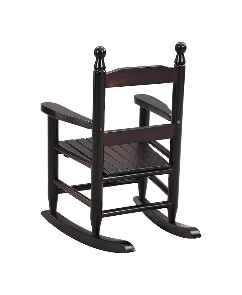 Jujabu Espresso Wood Children's Rocking Chair Kids Rocking Chair for Indoor or Outdoor