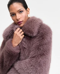 I.n.c. International Concepts Women's Lapel Collar Faux-Fur Coat, Macy's Exclusive