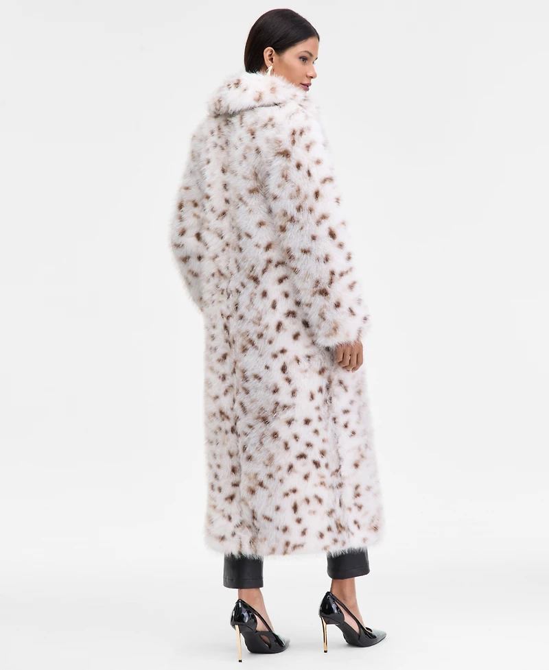 I.n.c. International Concepts Women's Printed Long Faux-Fur Coat, Macy's Exclusive