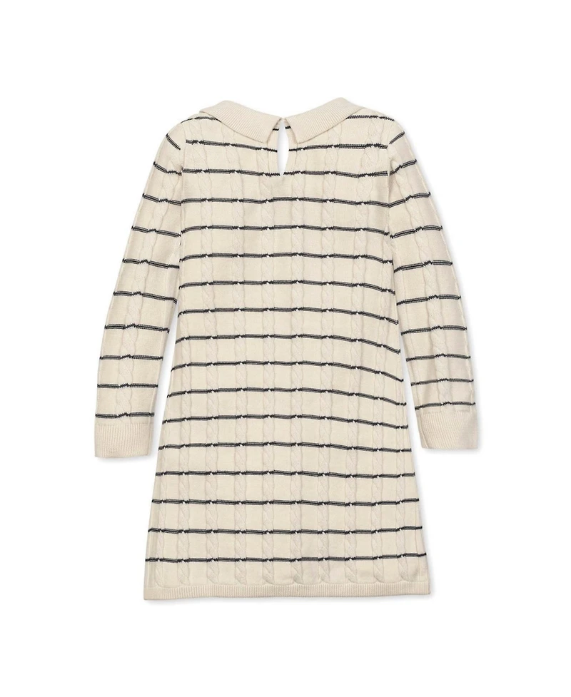 Hope & Henry Toddler Girls Organic Long Sleeve Peter Pan Collar Sweater Dress