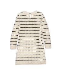 Hope & Henry Toddler Girls Organic Long Sleeve Peter Pan Collar Sweater Dress
