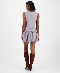 Bar Iii Women's Belted Bubble-Hem Minidress, Macy's Exclusive