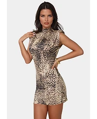 Bebe Women's Padded Shoulder Mini Dress