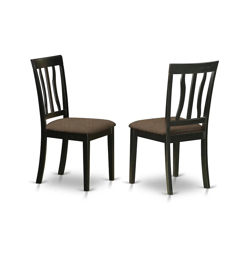 East West Furniture SHAN5-blk-c 5 Pc Dining room set- Dinette Table and 4 Kitchen Dining Chairs