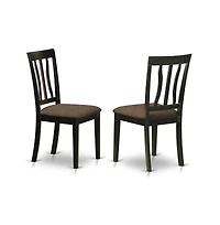 East West Furniture SHAN5-blk-c 5 Pc Dining room set- Dinette Table and 4 Kitchen Dining Chairs