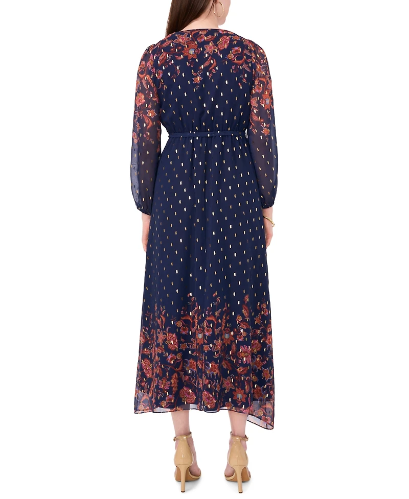 Msk Petite Long Sleeves Maxi Dress