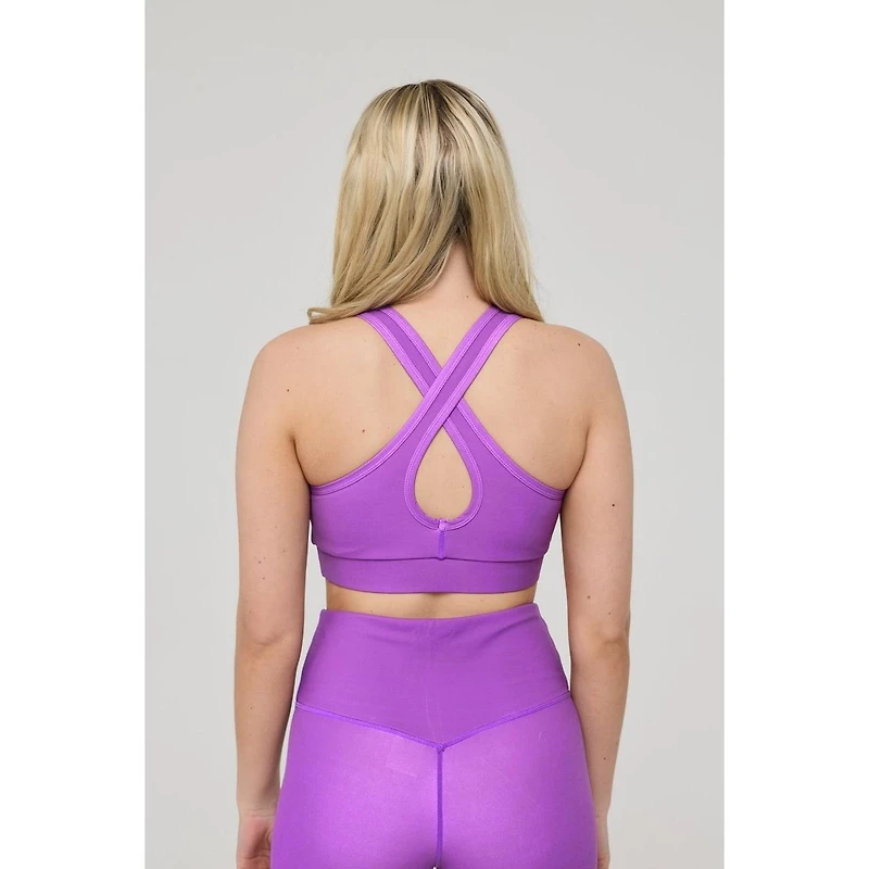 Oosc High Support Elite Crossback Sports Bra - Purple