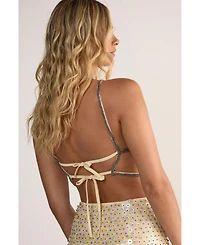 Nasty Gal Women's Studded Sequin Beaded Strap Crop Top