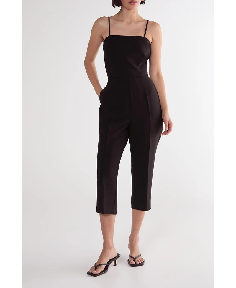 Nasty Gal Women's Tailored Capri Square Neck Playsuit