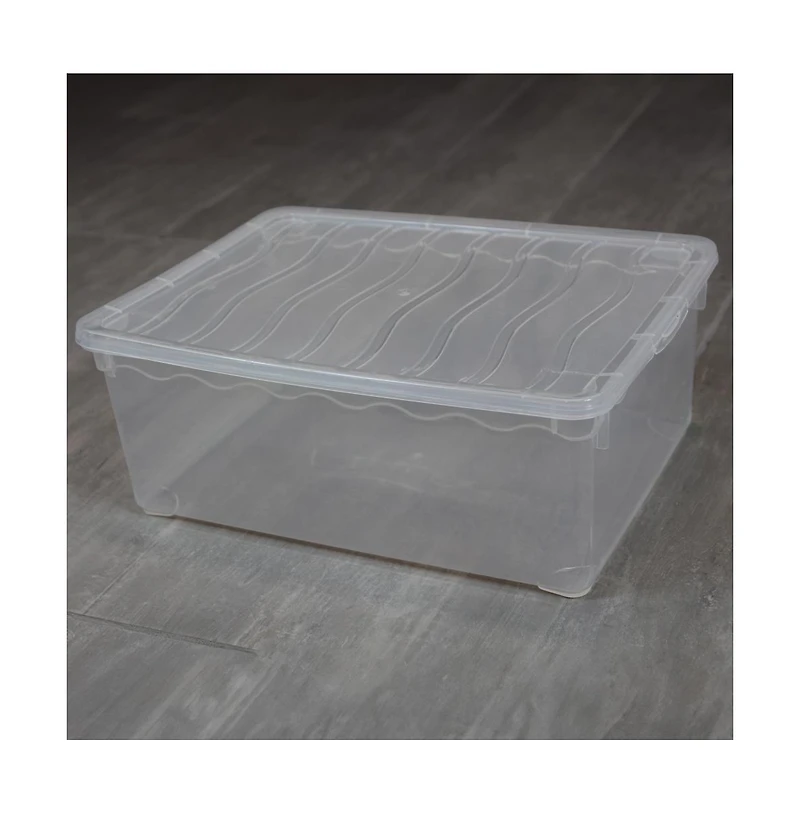 Basicwise Plastic Storage Container, Shoe box