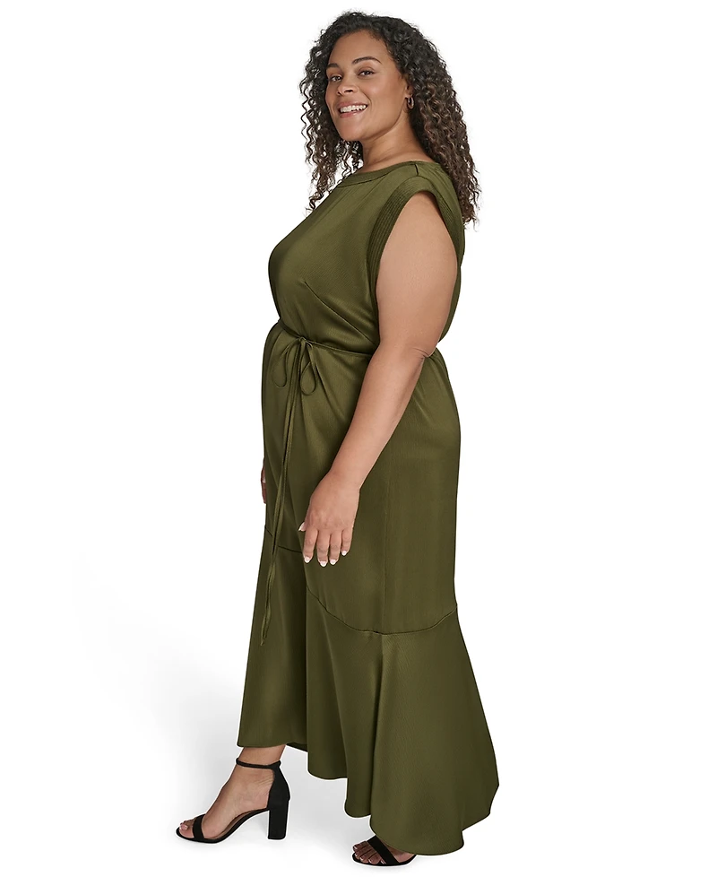 Vince Camuto Plus Cap Sleeve Midi Dress