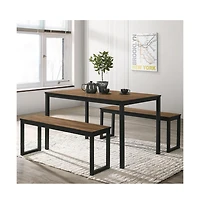 Enitial Star Caritina Wood 3-Piece Counter Height Dining Set