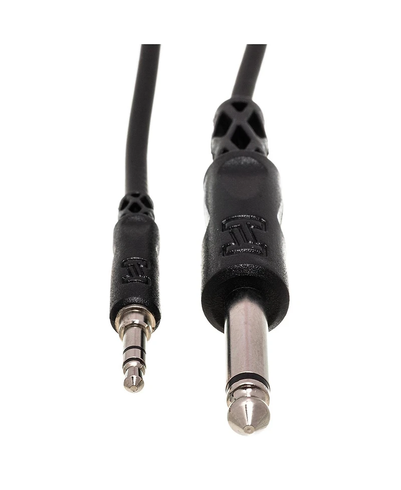 Hosa Technology Stereo Mini Male to 1/4" Mono Male Cable, 5