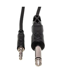 Hosa Technology Stereo Mini Male to 1/4" Mono Male Cable, 5