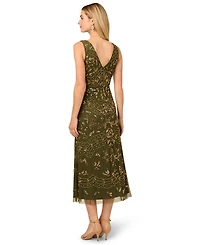 Adrianna Papell Petite Beaded Sleeveless Dress