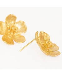 Ottoman Hands Buttercup Flower Stud Earrings