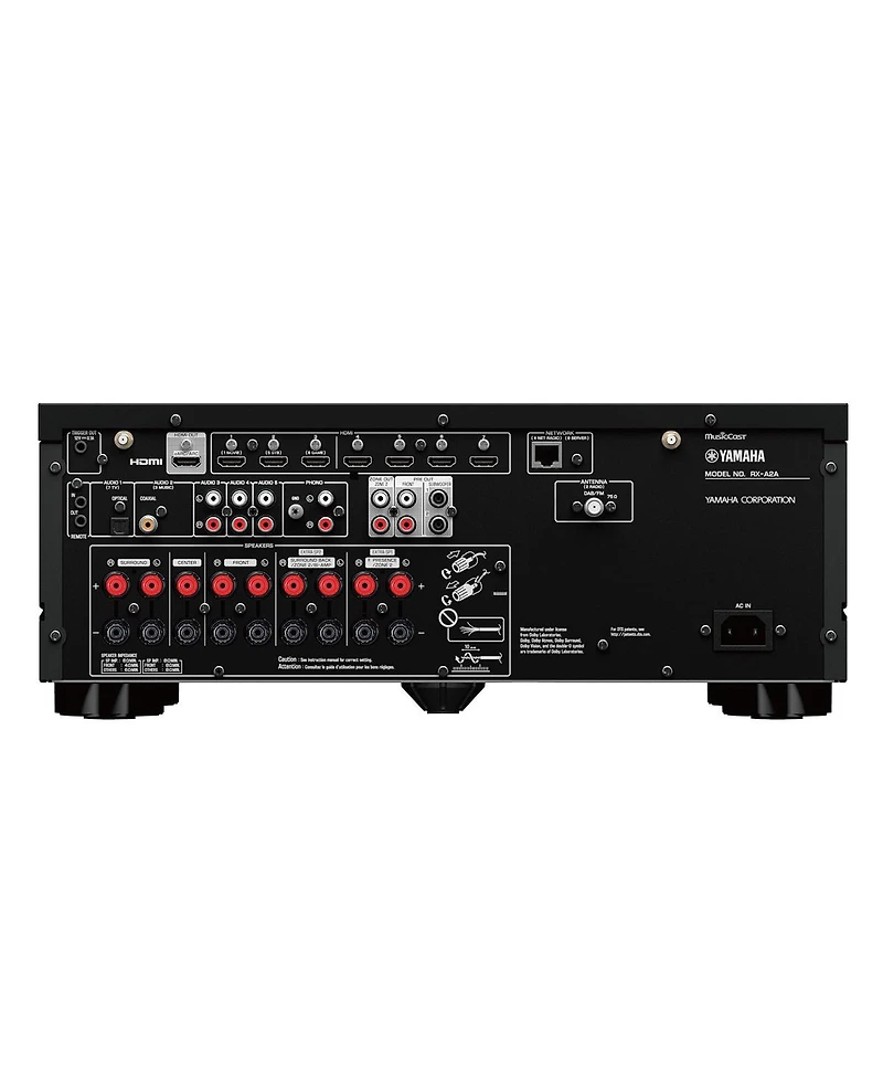 Yamaha Rx-A2A Aventage 7.2 Channel Av Receiver with Sanus Ultra High Speed 8K 6.56 ft. Hdmi 2.1 Cable