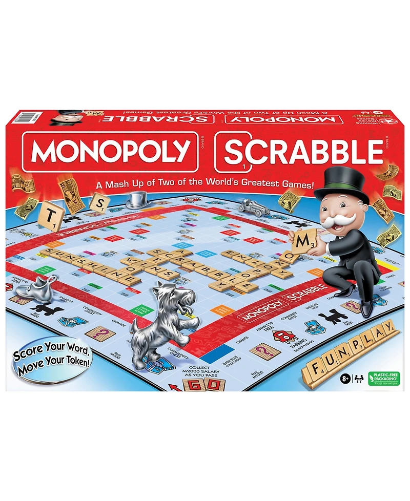 Winning Moves Monopoly Scrabble Board Game