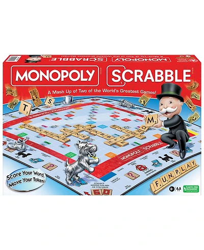 Winning Moves Monopoly Scrabble Board Game