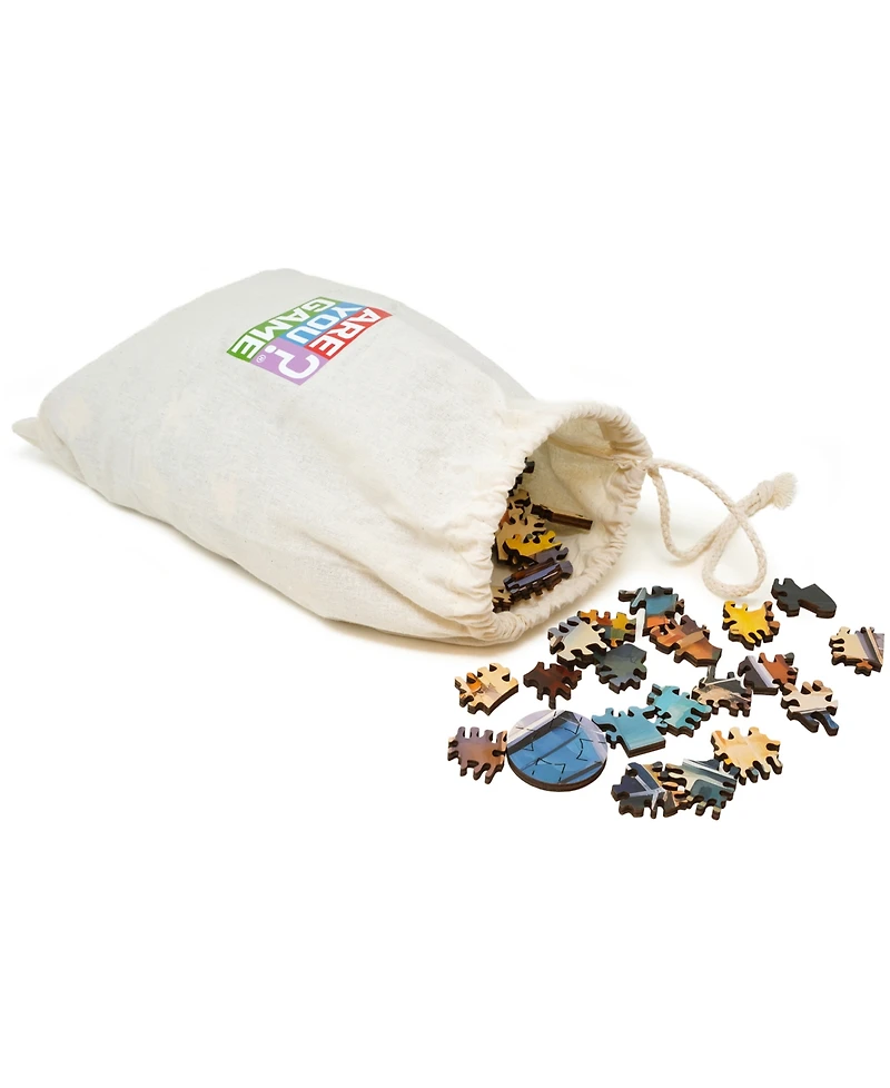 AreYouGame.com Wooden Jigsaw Puzzle Boats At Bay, 494 Pieces