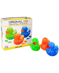 AreYouGame.com 3D Crystal Puzzle Deluxe Rubber Ducks 3-Pack, 129 Pieces