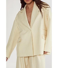 Nasty Gal Women's Oversized Pinstripe Tailored Blazer