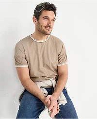 Lands' End Men's Short Sleeve Soft Pique Crew Tee