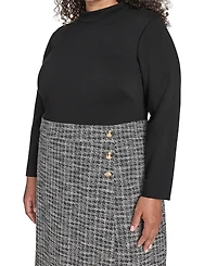 Eliza J Plus Mock Neck Twofer Dress