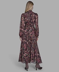 Bcbg Women's High Neck Keyhole Midi Dress