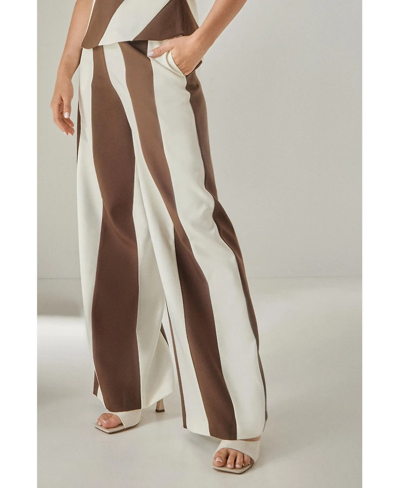 Nasty Gal Women's Stripe Tailored Wide Leg Pants