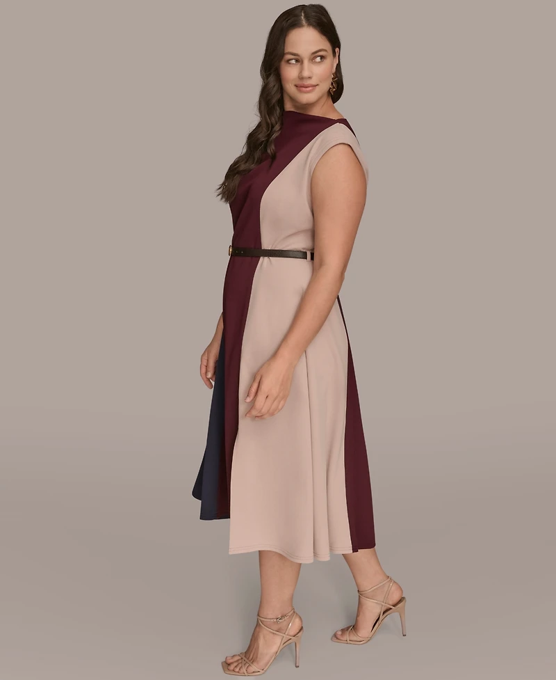 Donna Karan New York Plus Belted Midi Dress