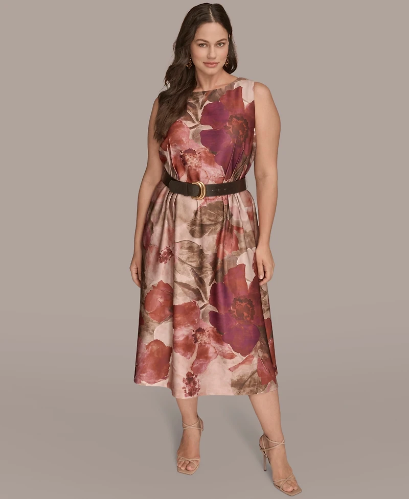 Donna Karan New York Plus Printed Midi Dress