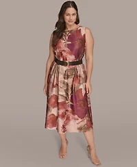 Donna Karan New York Plus Printed Midi Dress