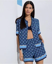 Lands' End Women's Rayon High Rise 5" Pull On Shorts