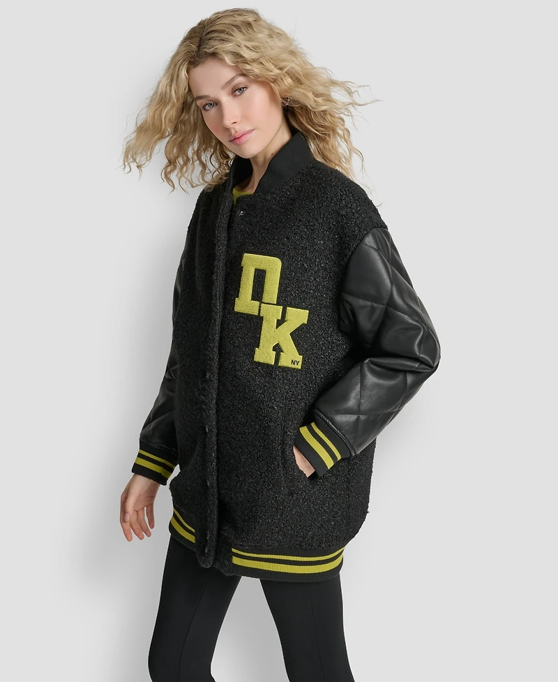 Dkny Women's Long Sleeve Button Front Jacket