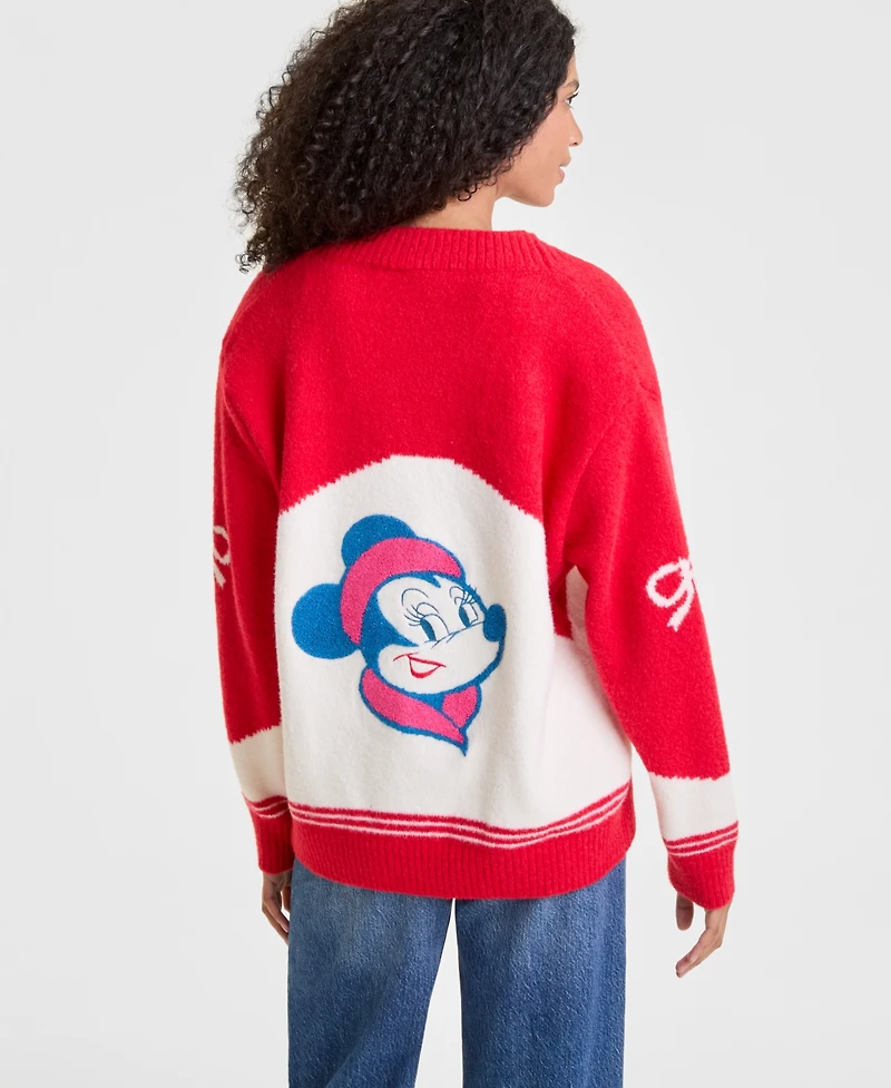 Disney | Macy's Women's Minnie Mouse Cozy Cardigan Embellished with Crystals by Swarovski, Exclusive