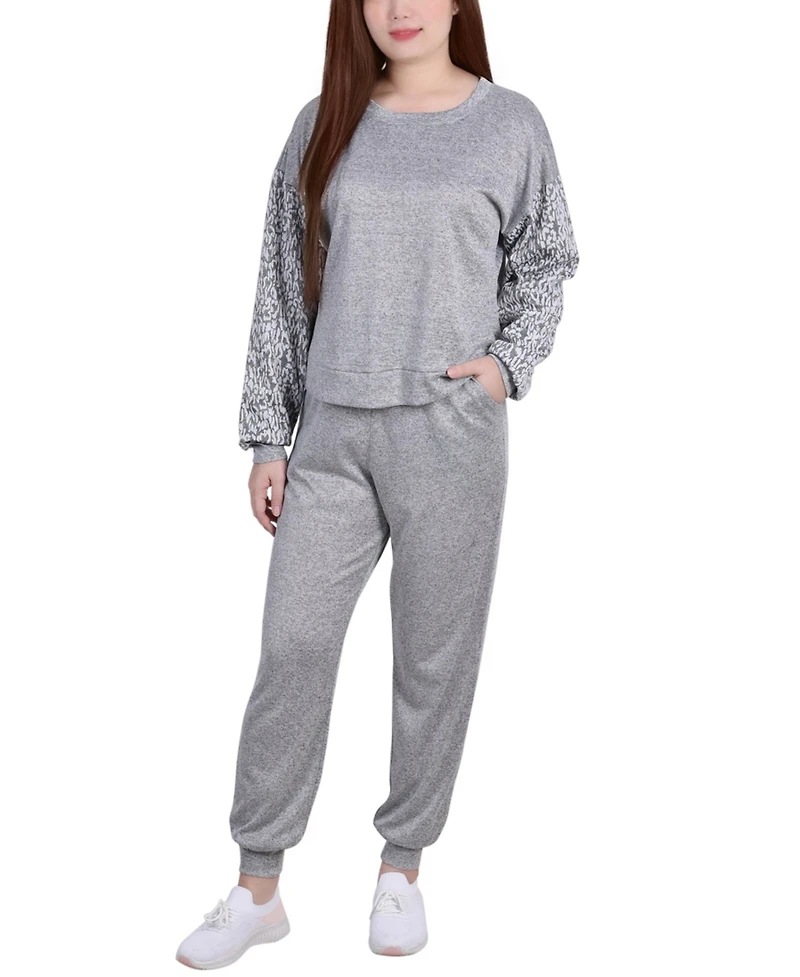 Ny Collection Women's Long Sleeve Top and Pants