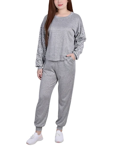 Ny Collection Women's Long Sleeve Top and Pants