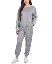 Ny Collection Women's Long Sleeve Top and Pants