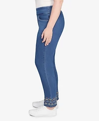 Alfred Dunner Sunset Canyon Super Stretch Geometric Denim Ankle Pant