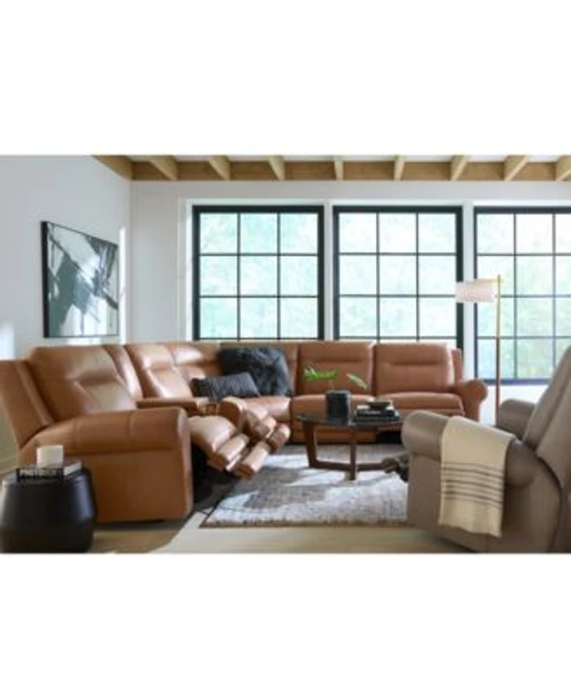 Alexandre Leather Sectional Collection Exclusively At Macys