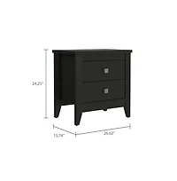 Casainc Storage Cabinet NightStand End Table with Two Shelves