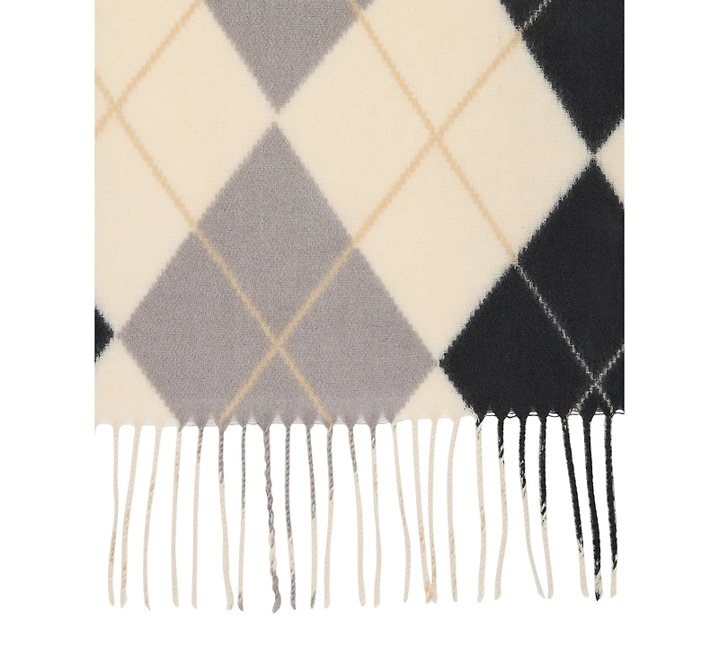 Steve Madden Women's Argyle Print Midweight Scarf