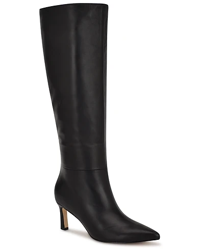Nine West Women's Lorthey Wide Calf Tall Stiletto Dress Boots