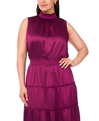 Msk Plus Tiered Halter Maxi Dress