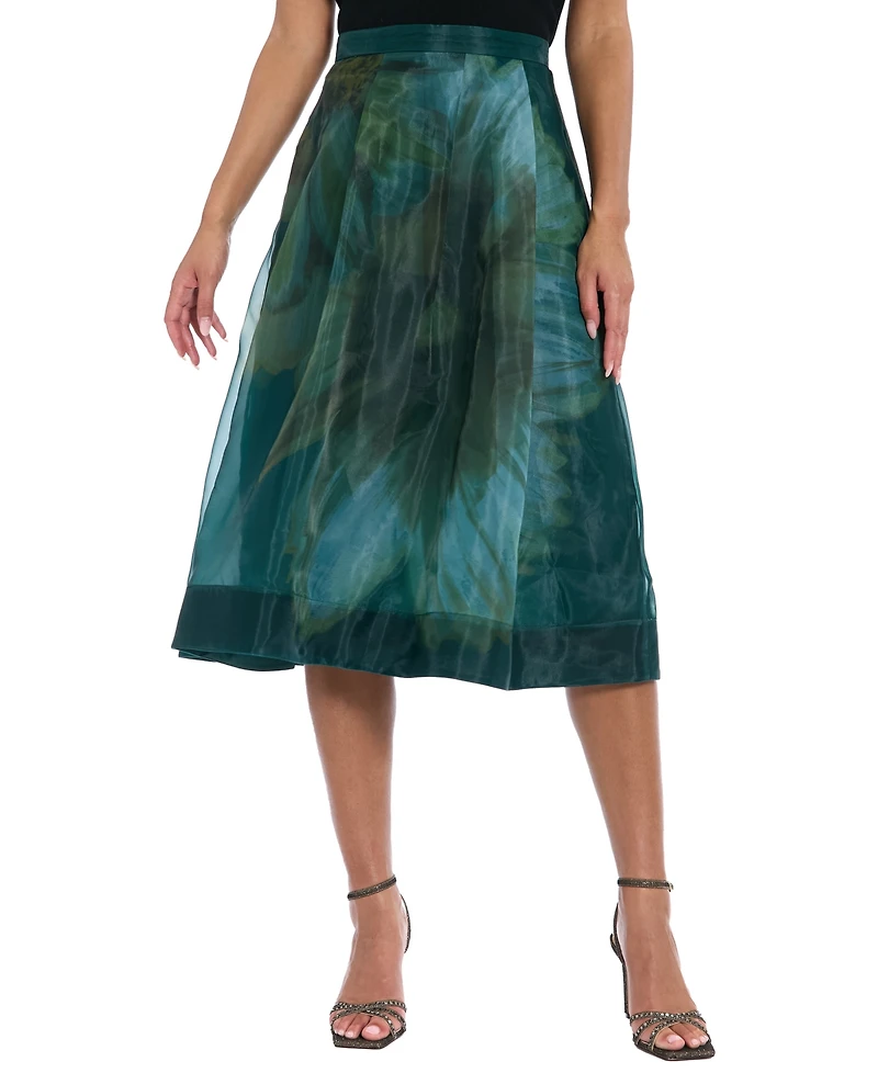 Muse Women's Pleated Organza Midi Skirt