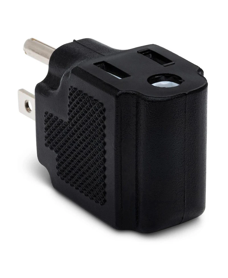 Hosa Technology 2x Nema 5-15R to Nema 5-15P Right-Angle Power Adapter