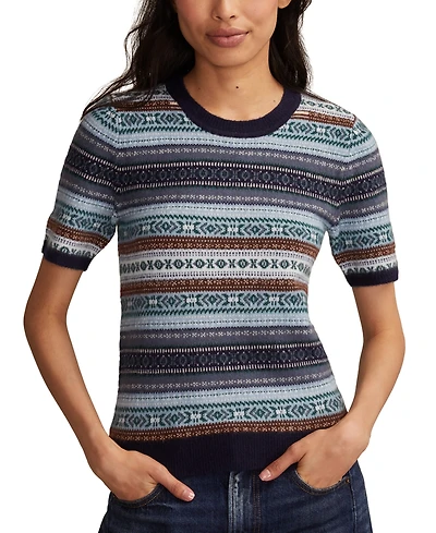 Lucky Brand Women's Fair Isle Crewneck Sweater